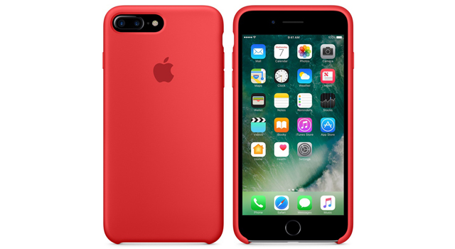 Apple Silicone Case for iPhone 7 Plus Red 

