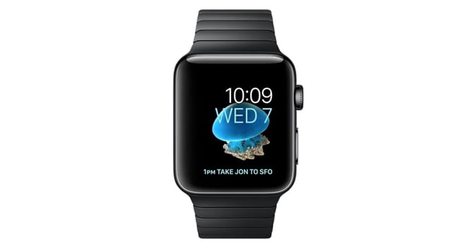 Смарт Часы Apple Watch Series 2 42мм Космічний чорний чохол з нержавіючої сталі з браслетом з чорним посиланням