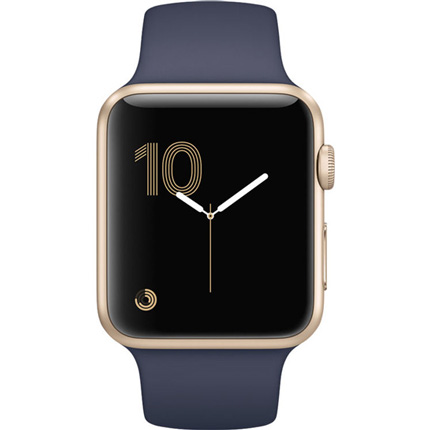 Смарт Годинники Apple Watch Series 1 38mm Gold Aluminum Case with Midnight Blue Sport Band