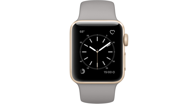 Смарт Часи Apple Watch Series 1 38-мм золотий алюмінієвий чохол із бетонною спортивною стрічкою