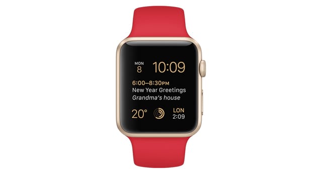 


Смарт Часы Apple Watch Sport 42мм Золотий алюмінієвий чохол з червоною спортивною стрічкою 

