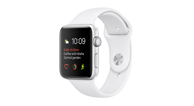 Смарт Часи Apple Watch Series 2 38мм срібний алюмінієвий чохол із білою спортивною стрічкою