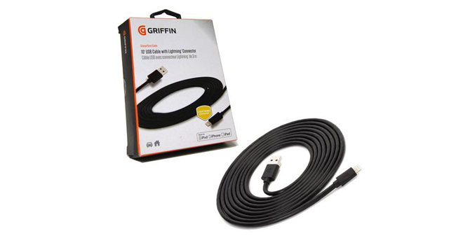 Griffin USB to Coiled Lightning Cable 1.2m Black